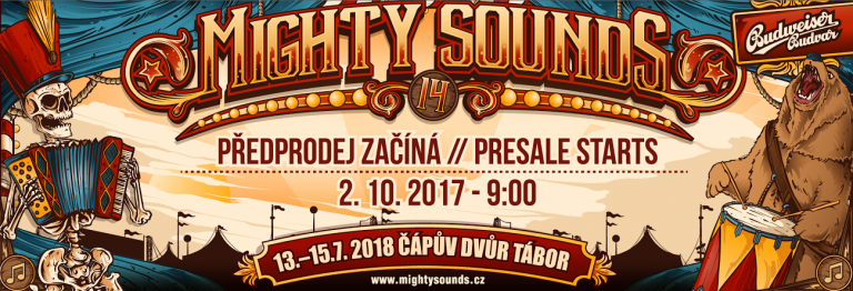 V pondělí 2. října startuje předprodej na Mighty Sounds 2018