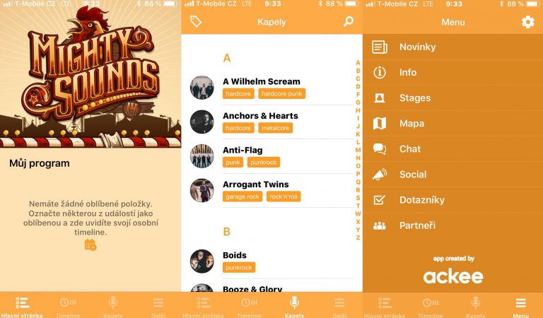 MOBILNÍ APLIKACE MIGHTY SOUNDS 2018 // MIGHTY SOUNDS 2018 APP FOR SMARTPHONE